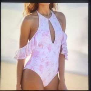 LA Hearts Pacsun Floral off Shoulder Swimsuit